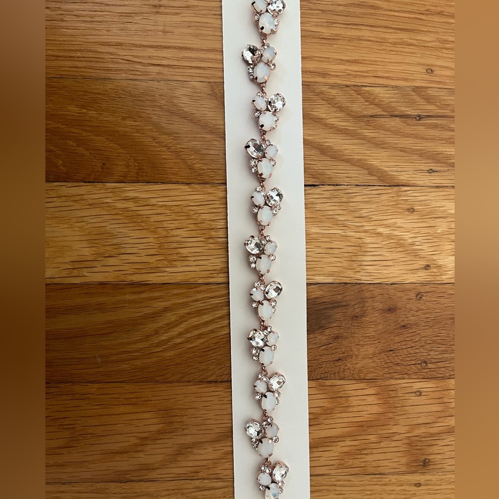 NWT: Cluster rose gold bridal belt